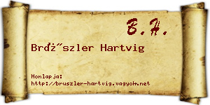 Brüszler Hartvig névjegykártya